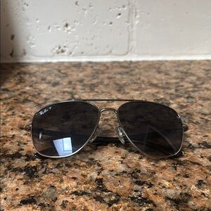 Ray-Ban Authentic Black Aviator Polarized Sunglasses